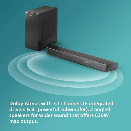 Philips TAB7807 3.1 Channel Dolby Atmos Wireless Sound Bar