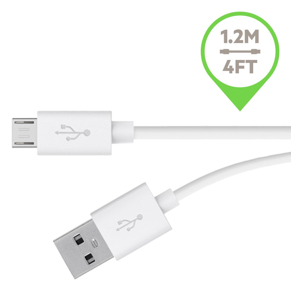 Belkin F2CU012bt04-WHT Tangle Free USB to Micro USB ChargeSync Cable, White