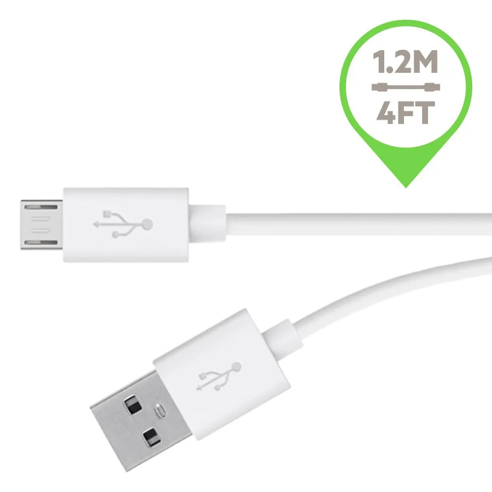 Belkin F2CU012bt04-WHT Tangle Free USB to Micro USB ChargeSync Cable, White