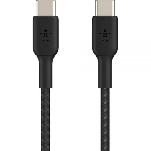 BOOST↑CHARGE™ Braided USB-C to USB-C Cable (1m / 3.3ft, Black)