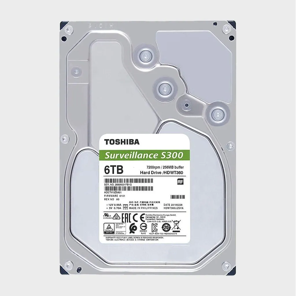 Toshiba S300 6Tb Sata Surveillance Hard Drive (Hdwt360Uzsva)
