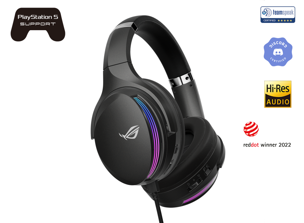ROG Fusion II 500 RGB gaming headset with high resolution ESS 9280 Quad DAC