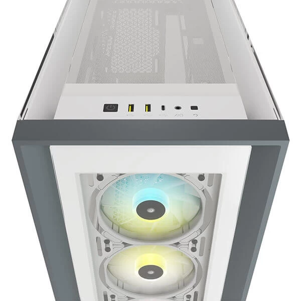 Corsair ICUE 5000X RGB Mid Tower Cabinet (White)