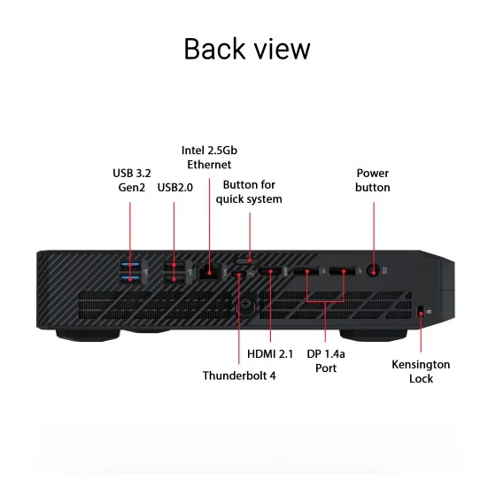 ASUS ROG NUC RNUC14SRKU9189A0I Mini PC with Intel 14th Gen Core Ultra 9 185H Processor