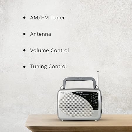 Philips Radio RL118/94 with MW/SW/FM Bands, 200mW RMS soundoutput Radio