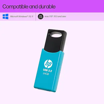 HP 64 GB 712w USB 3.2 Flash Drive Blue