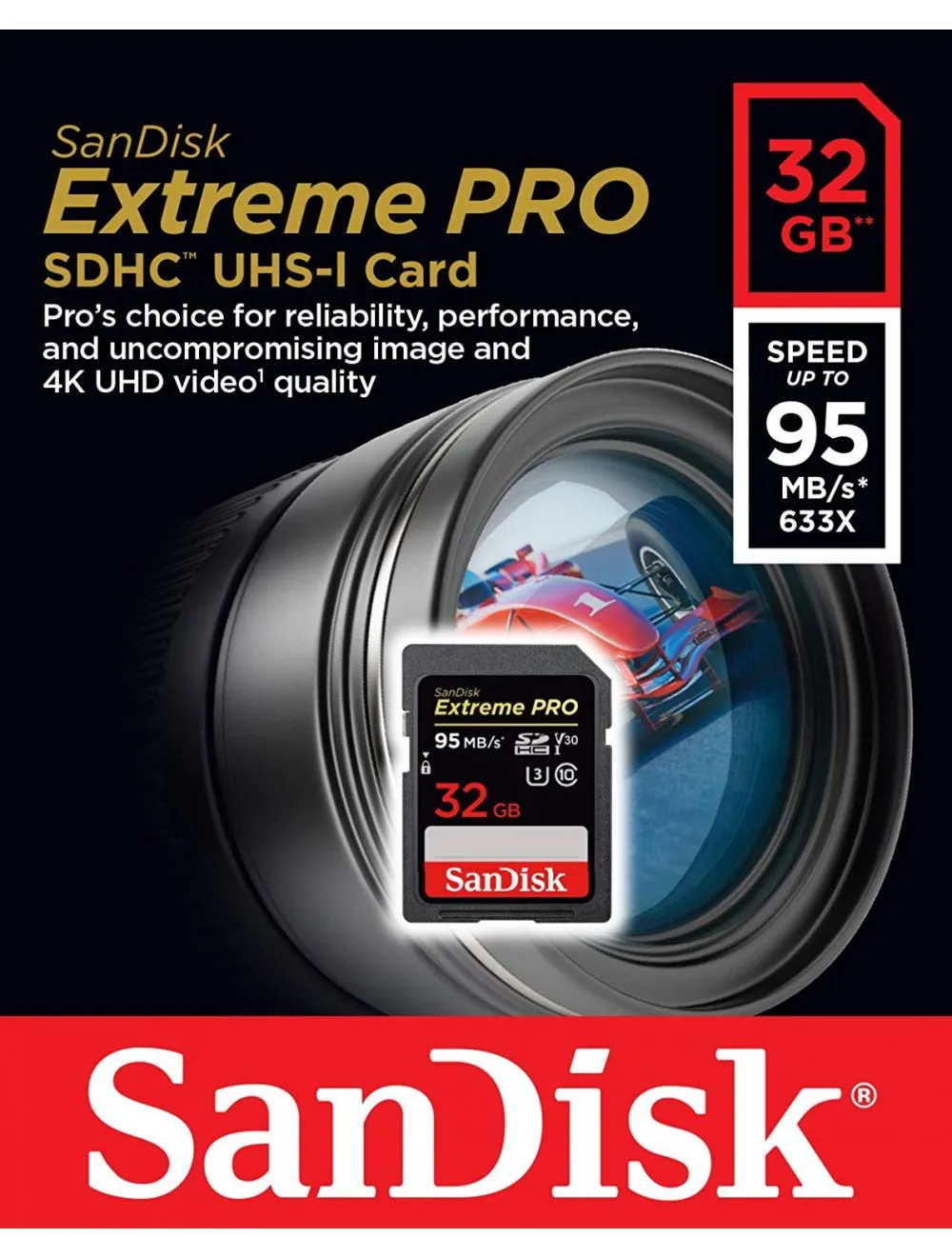 SanDisk SDSDXXG-032G-GN4IN Extreme Pro 32GB Class 10 U3 UHS-I SDHC Memory Card
