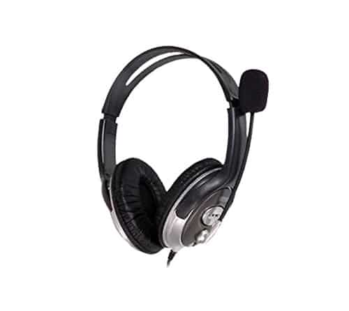 HP B4B09PA Headphones with Mic (Black)