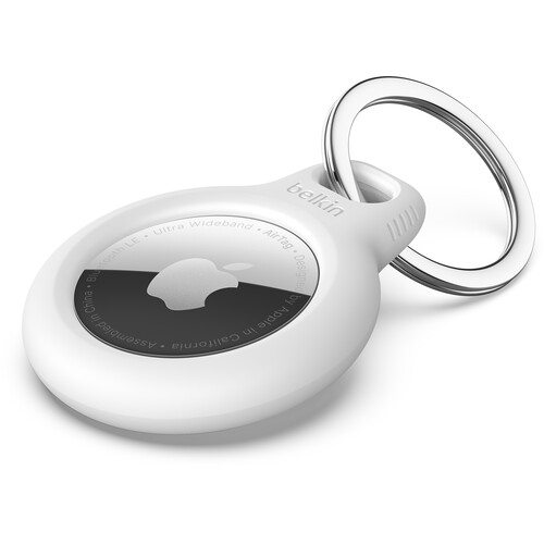 Belkin Apple AirTag White Secure Holder With Key Ring