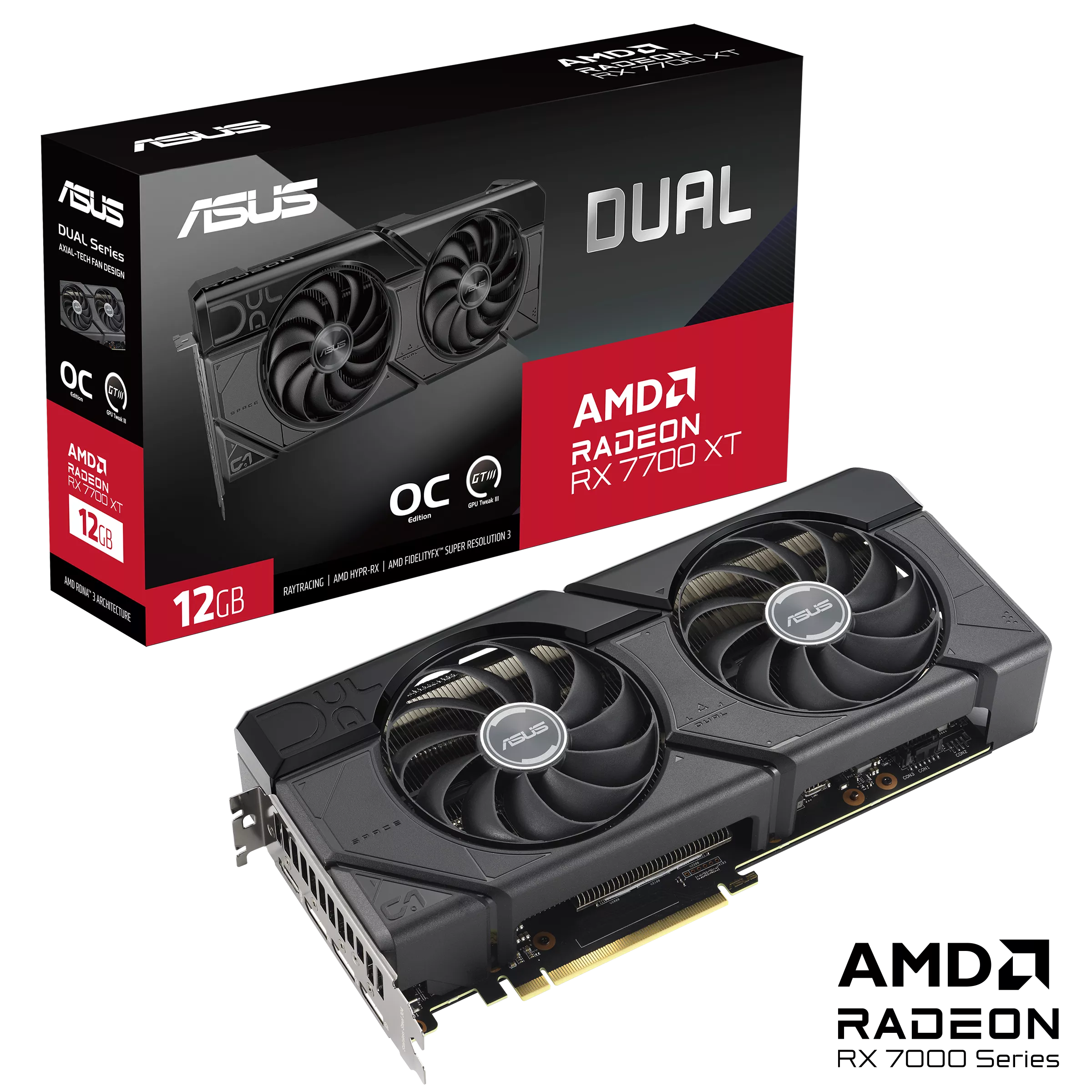ASUS Dual Radeon™ RX 7700 XT OC Edition 12GB GDDR6