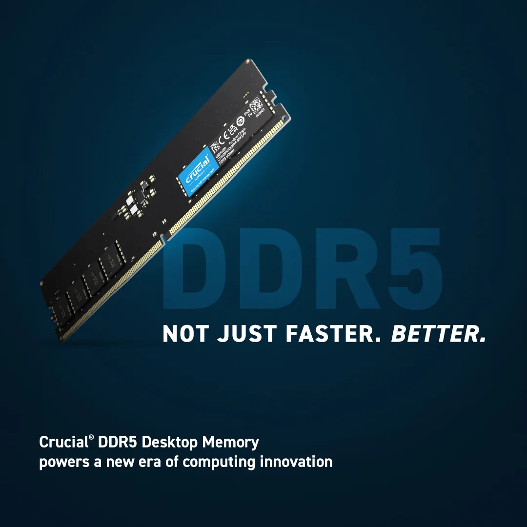 Crucial 16GB DDR5-5200 UDIMM RAM