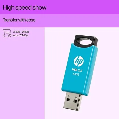 HP 64 GB 712w USB 3.2 Flash Drive Blue