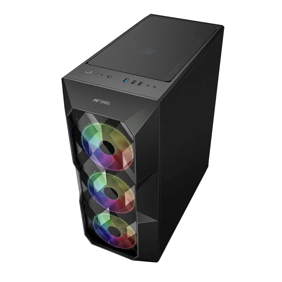 Ant Esports ICE-300 Mid Tower Cabinet Black without Power Supply