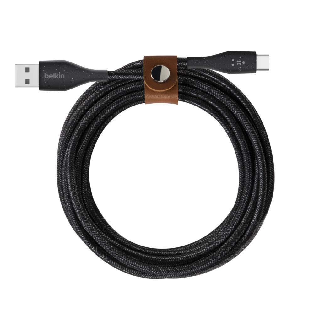 Belkin DuraTek Plus 4' USB-C to USB-A Cable with Strap (Black)