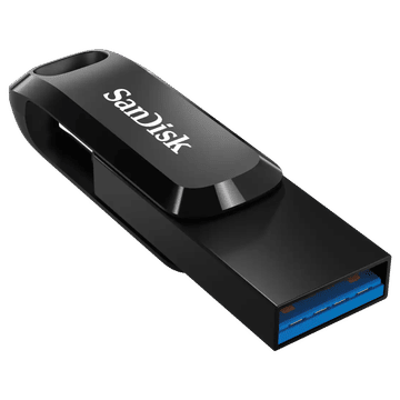 SanDisk Go 128GB USB Type C to USB Type A OTG Pen Drive (Protective Swivel Design, SDDDC3-128G-I46PD, Black)