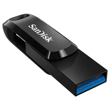 SanDisk Go 128GB USB Type C to USB Type A OTG Pen Drive (Protective Swivel Design, SDDDC3-128G-I46PD, Black)