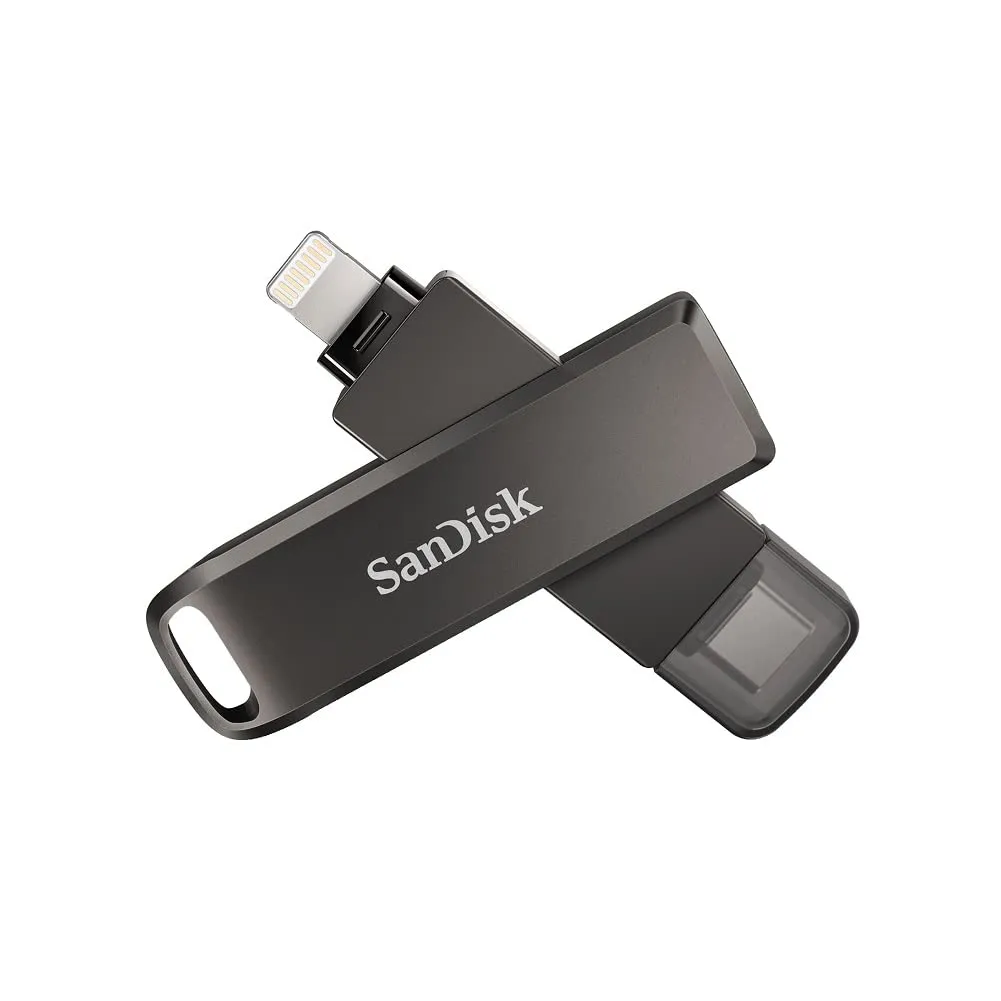 SanDisk 256GB iXpand Flash Drive Luxe for iPhone, iPad Pro, MAC Devices, Type-C Android Phone & Other Devices (SDIX70N-256G-GN6NE)