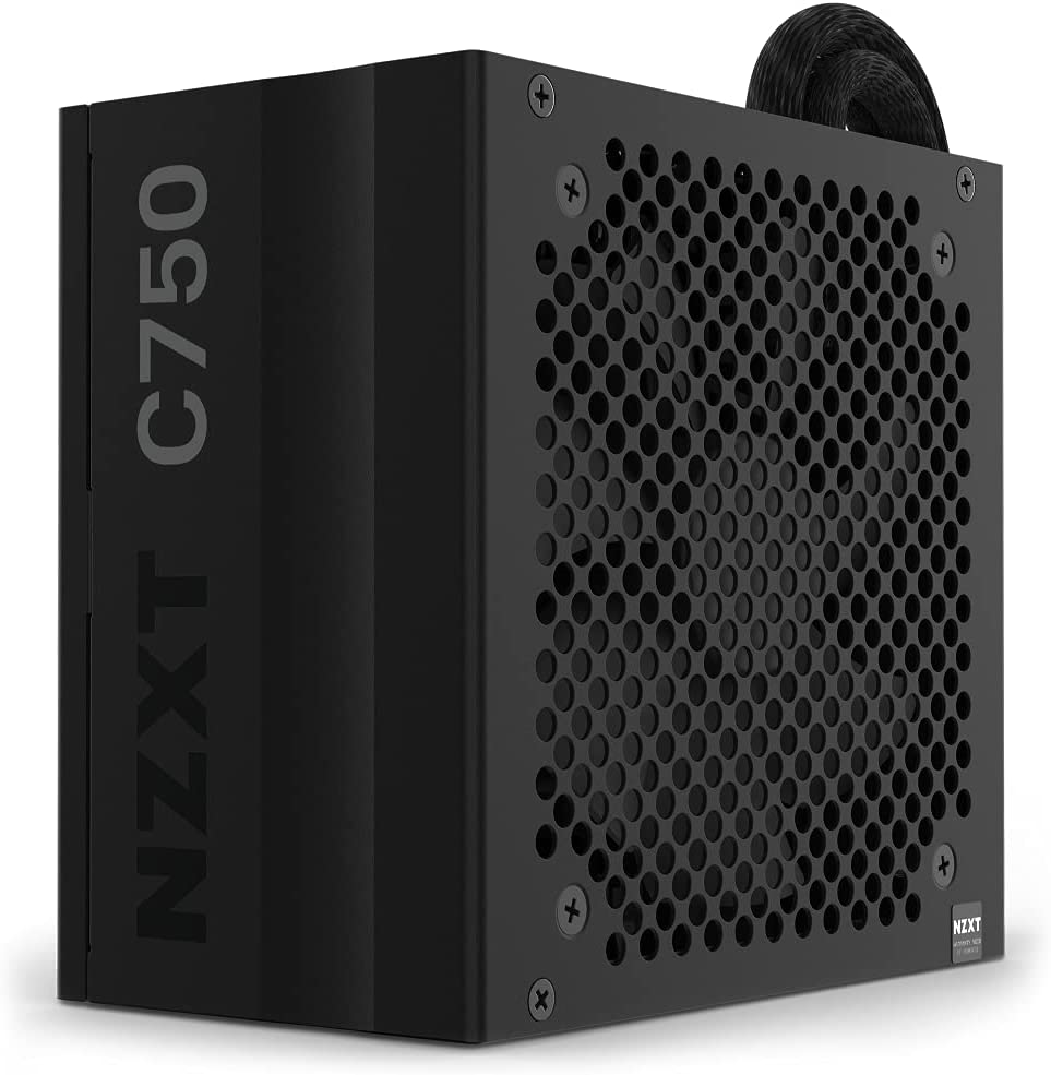 NZXT C750 Bronze - PA-7B1BB-US - 750 Watt PSU - 80 Plus Bronze Certified - DC-DC Technology - Semi Modular Design - Sleeved Cables - ATX Gaming Power Supply