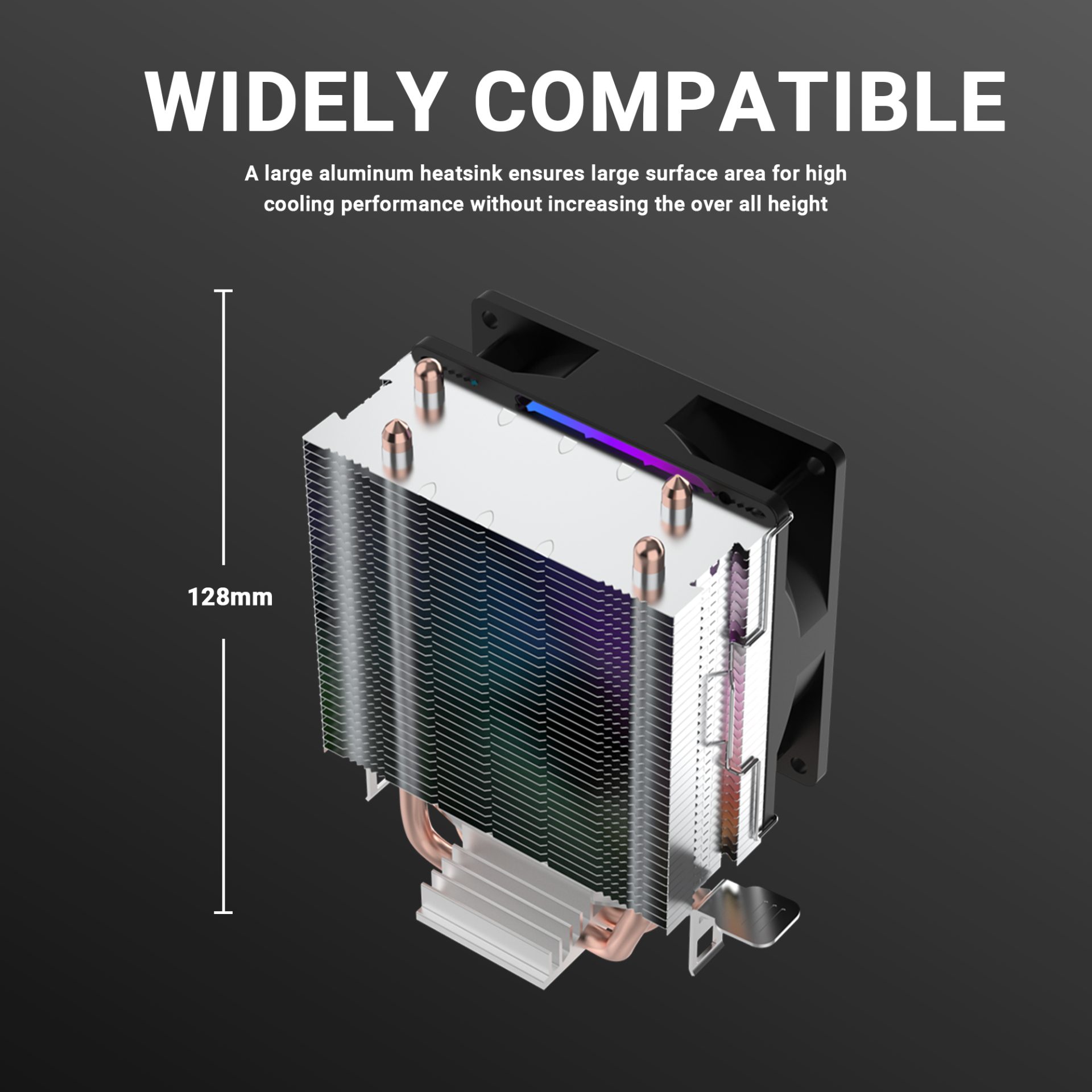 Ant Esports ICE-C200 CPU Cooler with Rainbow LED Fan