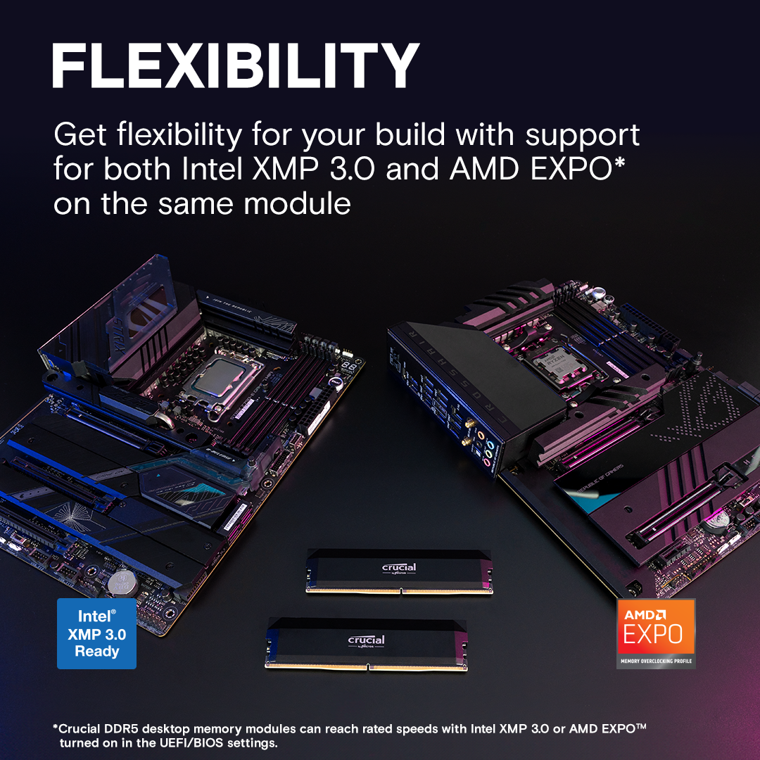 Crucial Pro Overclocking 16GB DDR5-6000 UDIMM Black
