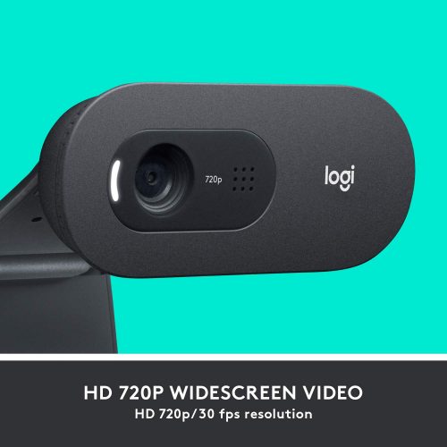 Logitech C505 HD Webcam – 720p HD External USB Camera for Desktop or Laptop with Long-Range Microphone