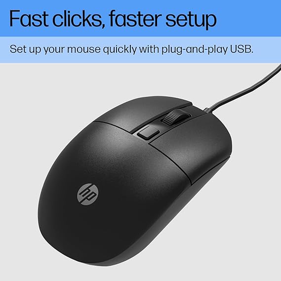 HP M070 Ergonomic Wired Mouse hover view