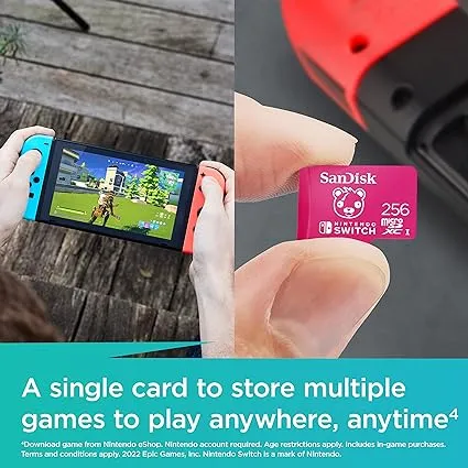 SanDisk 256GB microSDXC-Card Licensed for Nintendo-Switch, Fortnite Edition