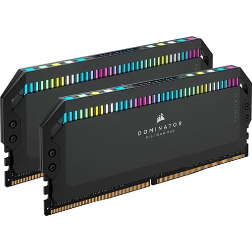 Corsair DOMINATOR PLATINUM RGB 32GB (2x16GB) DDR5 DRAM 6000MHz C36 Memory Kit - Black