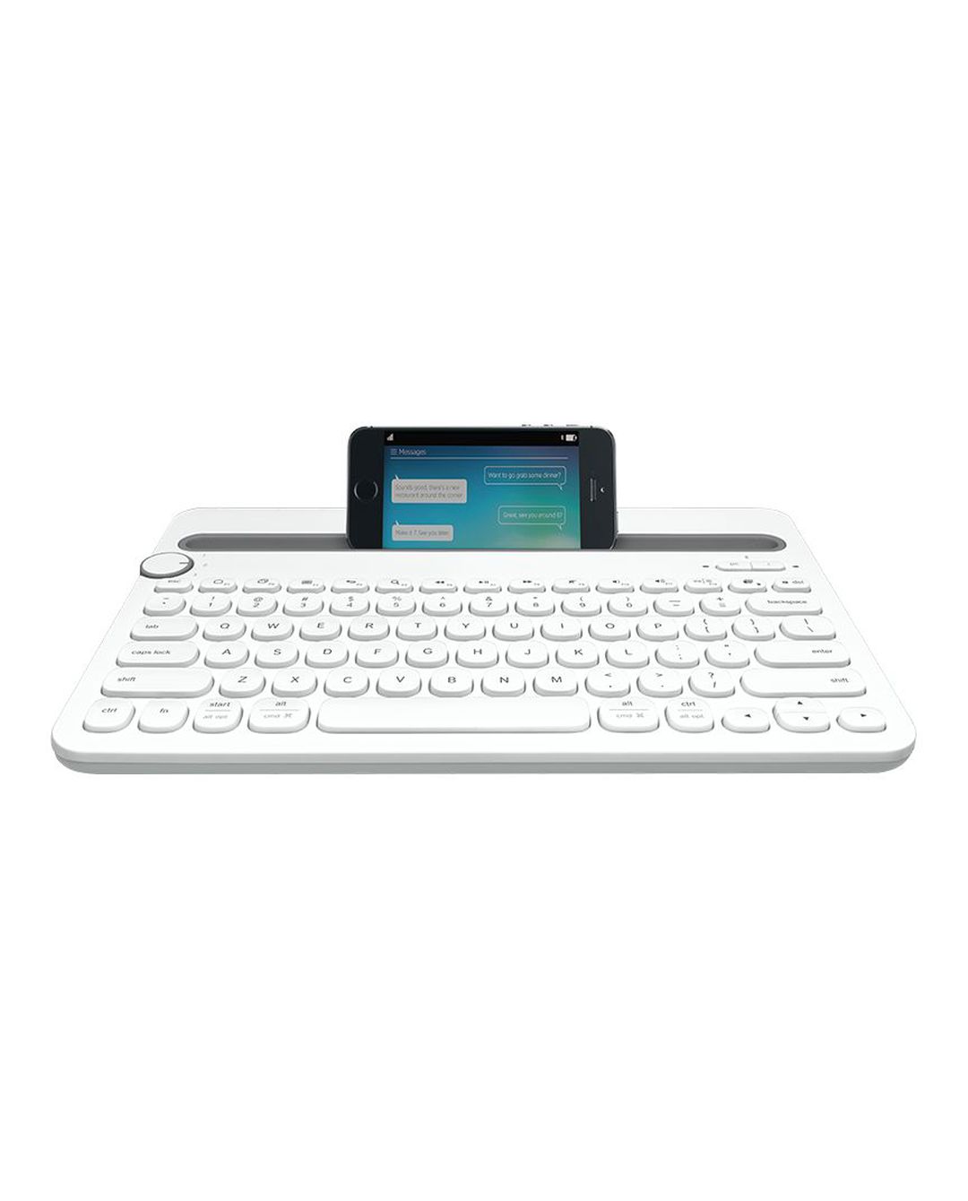 Logitech K480 Multidevice Keyboard With Dock- White