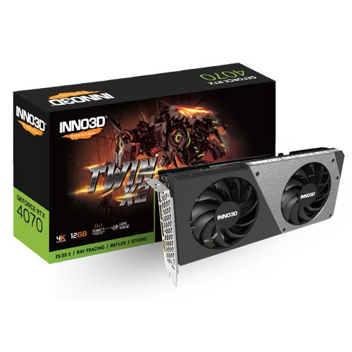 Inno3D GeForce RTX­­ 4070 Twin X2 12GB GDDR6X Graphic Card