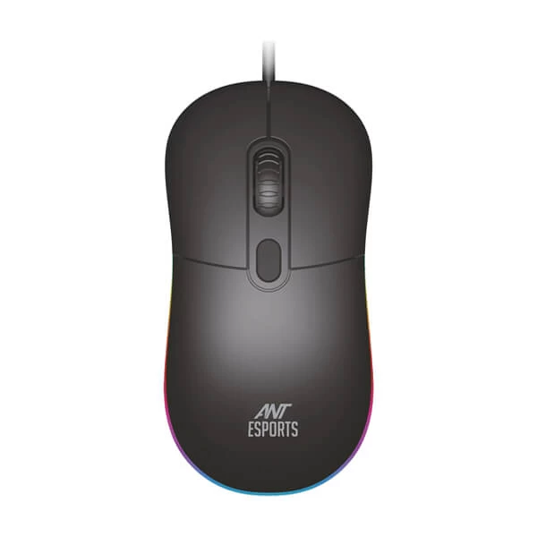 Ant Esports GM40 RGB Ergonomic Wired Gaming Mouse (2400 DPI, Optical Sensor, RGB Lighting, 1000Hz Po....