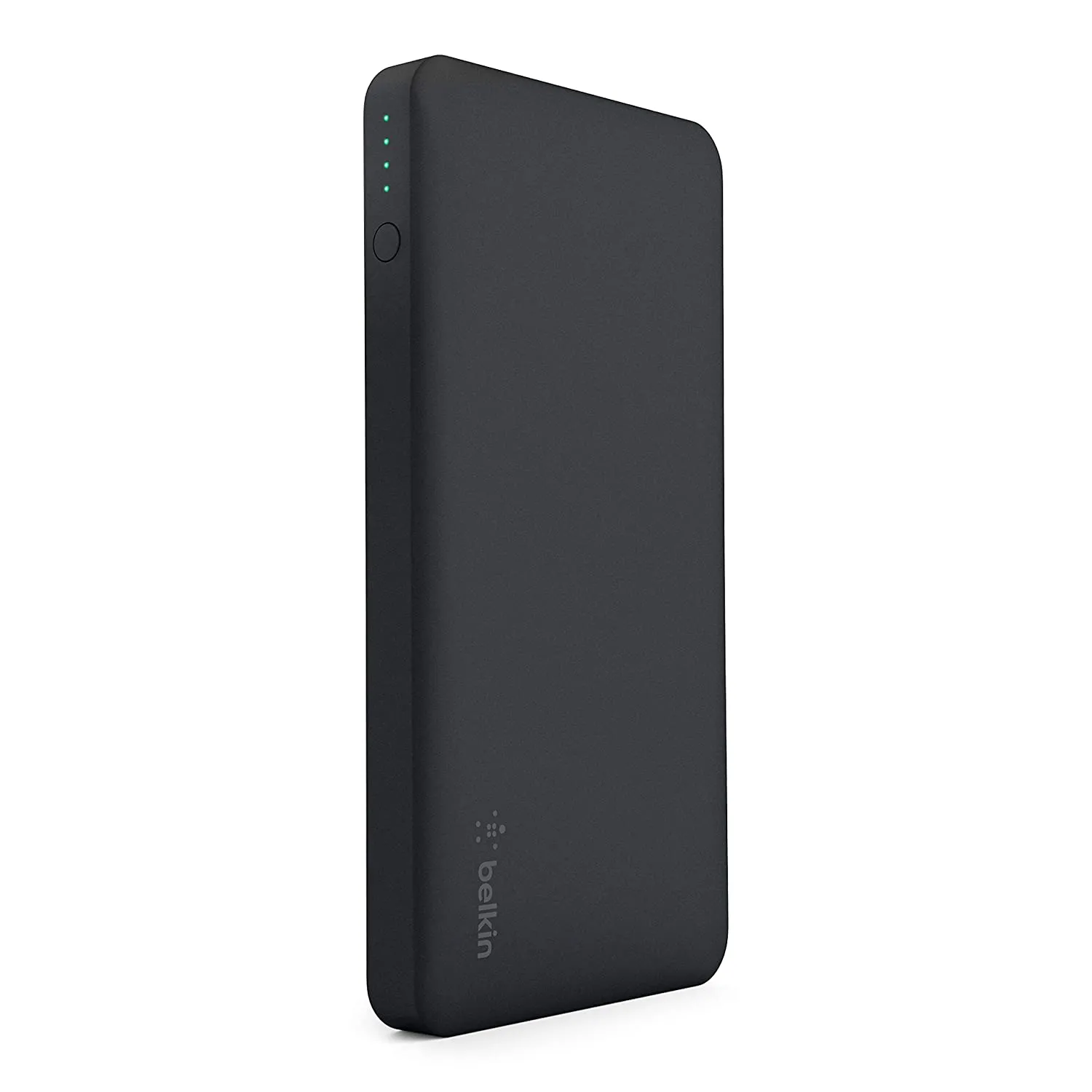 Belkin 10000mAH Lithium-Polymer Power Bank with USB Cable, Slim Design Smart Charge with 12W Fast Charging - Black