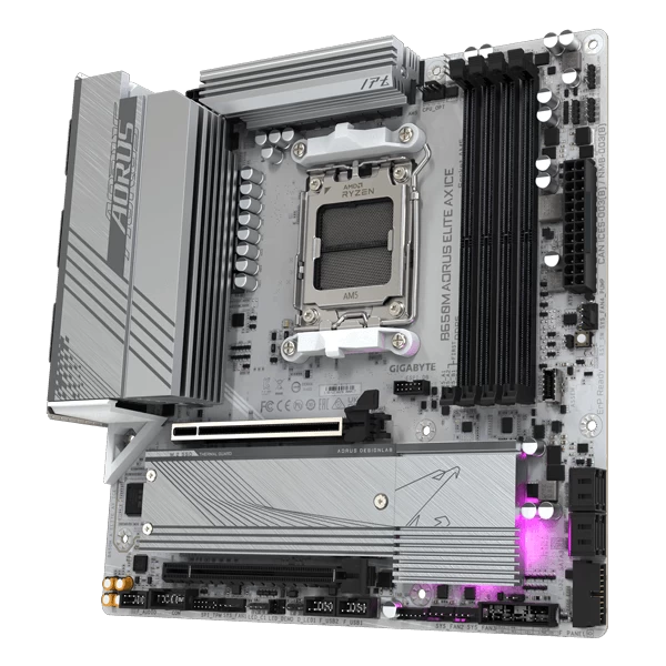 Gigabyte B650M Aorus Elite AX ICE (Wi-Fi) DDR5 Motherboard - Image 4