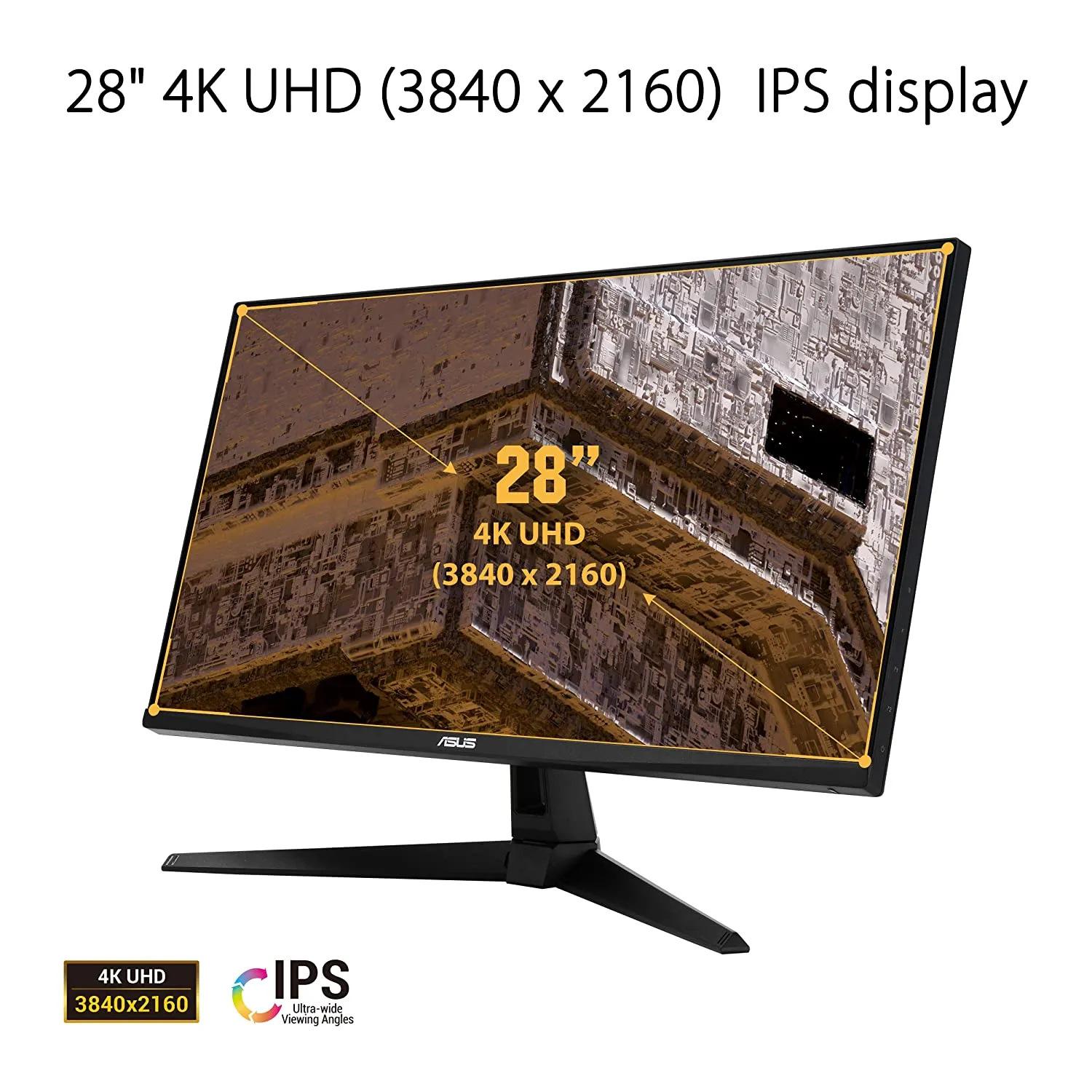 ASUS TUF Gaming VG289Q1A 4K Gaming Monitor ? 28 inch UHD 4K (3840x2160), IPS, DCI-P3, Adaptive-Sync, FreeSync?, HDR 10 hover view