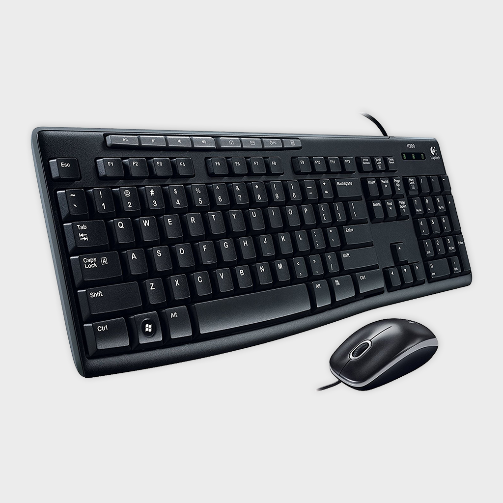 Logitech - Mk200 Media Wired Keyboard And Mouse Combo