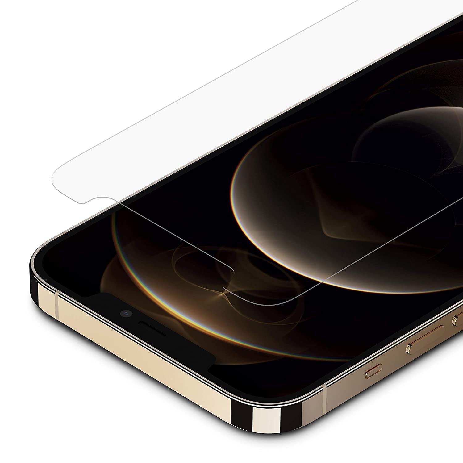 Playa by Belkin iPhone 12 Pro Max Tempered Glass Screen Protector, Crystal Clear, Ultra Protection, 2 in 1 Pack
