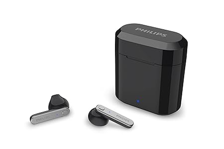 Philips Audio TWS TAT3225 True Wireless Earbuds with 24 Hr Playtime (6+18), IPX4, Bluetooth 5.2, 13 mm Drivers, Voice Assistant (Black)
