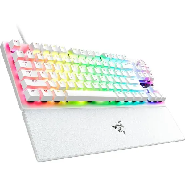 Razer Huntsman V3 Pro Tenkeyless Analog Optical Esports Wired Gaming Keyboard (White)