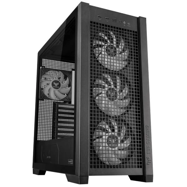 Asus TUF Gaming GT302 ARGB (E-ATX) Mid Tower Cabinet (Black) hover view