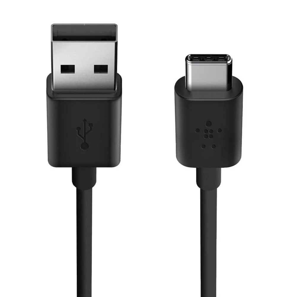 Belkin F2CU032BT06-BLK 1.8 m High Speed USB 2.0 to Reversible USB Type C Charge Cable, Black