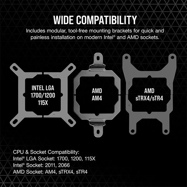 Corsair ICUE H150i Elite LCD Display CPU Liquid Cooler (Black)