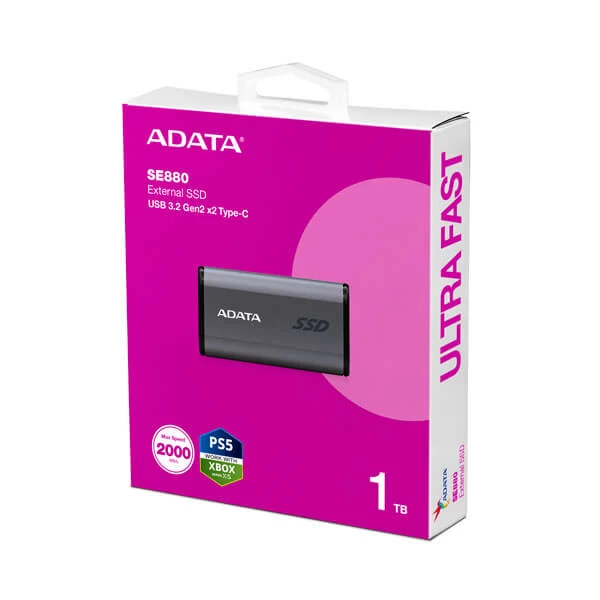 Adata SE880 1TB Titanium Gray External SSD - Image 5