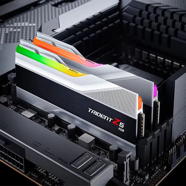 G.Skill Trident Z5 RGB 64GB (32GBx2) DDR5 6000MHz Desktop RAM (Metallic Silver)