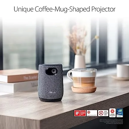 ASUS ZenBeam Latte L1 Portable LED Projector – 300 Lumens, 720p, Sound by Harman Kardon, 10 W Bluetooth® Speaker, 3-hour Video Playback, Wireless Projection, Built-in Battery, USB Type-A, HDM hover view