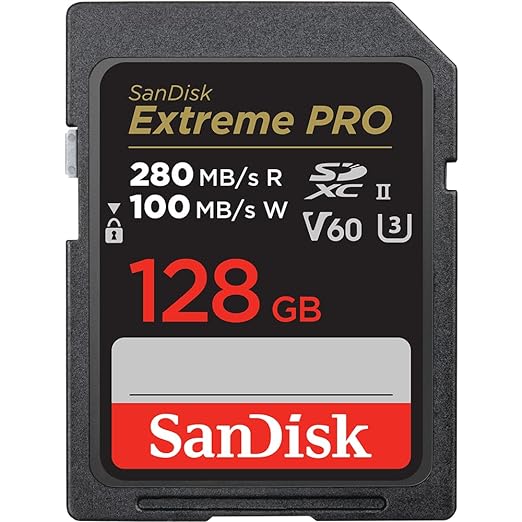 SanDisk Extreme PRO 128GB V60 UHS-II SD Cards