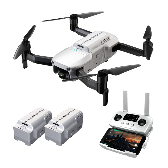 IZI Spectra Combo, 4K HDR Drone, Night Vision, 1-Inch CMOS, 102 Min Flight, 22KM Range, Tri-detect Obstacle Avoidance,1 key RTH hover view
