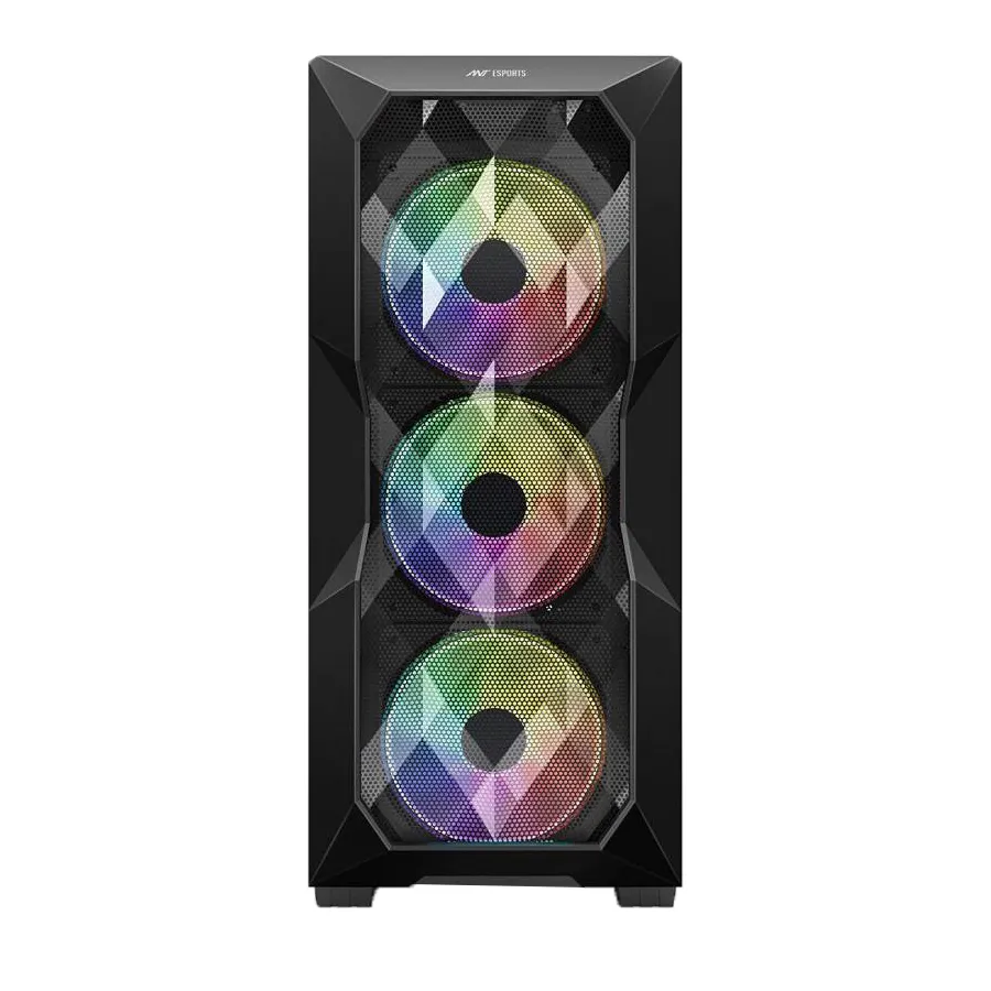 Ant Esports ICE-300 Mid Tower Cabinet Black without Power Supply