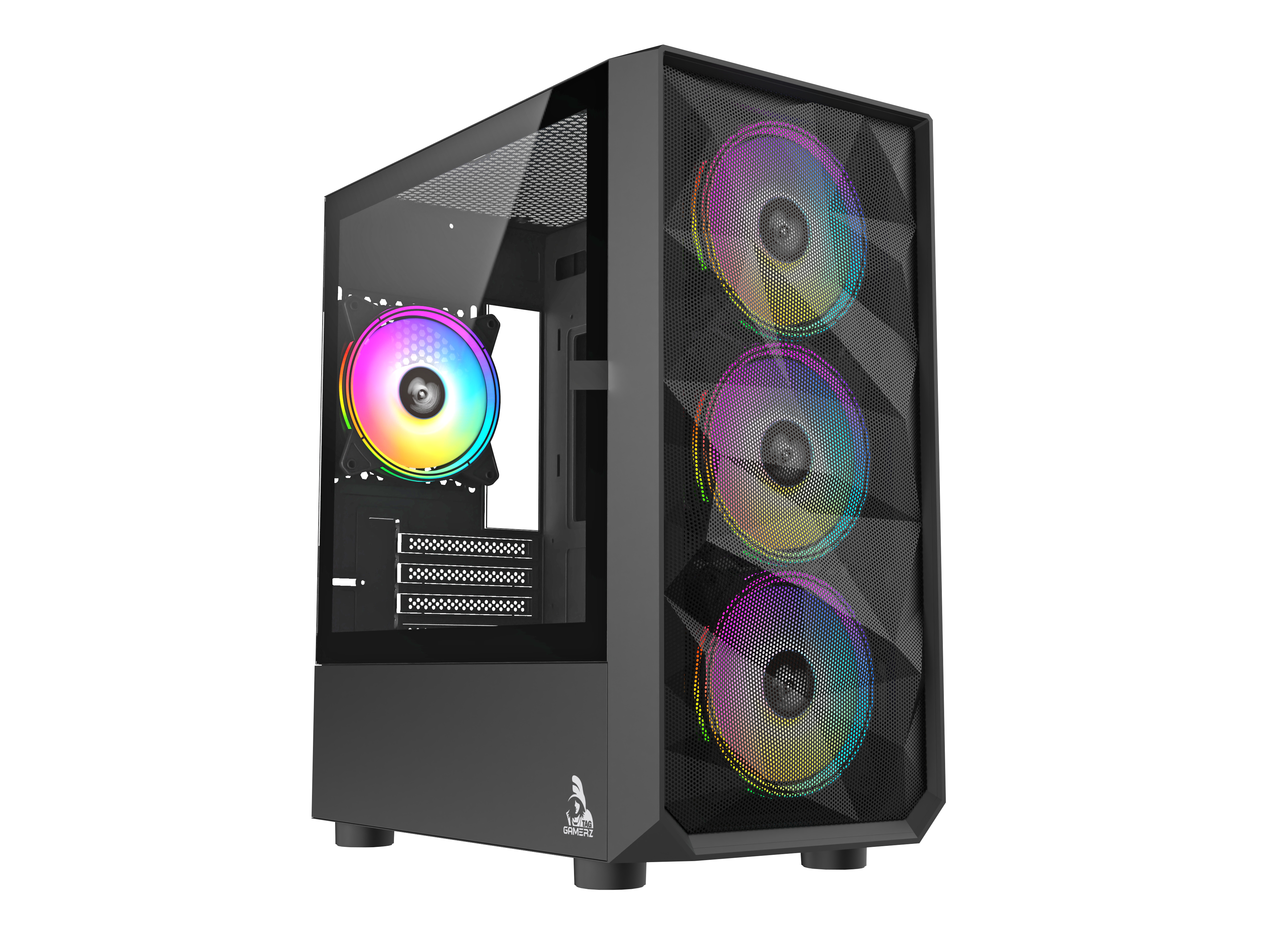 TAG Gamerz Pulser Mid-Tower Computer PC Case/Gaming Cabinet BLACK