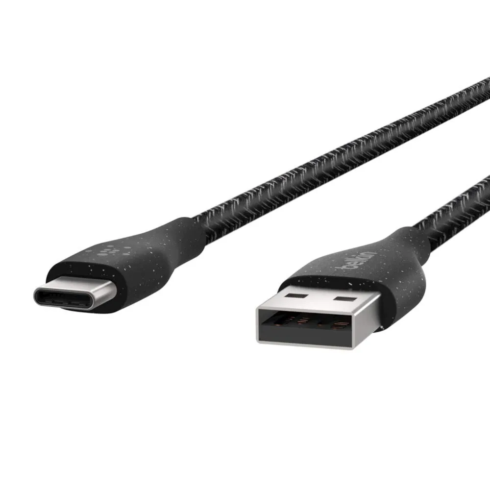 Belkin DuraTek Plus 4' USB-C to USB-A Cable with Strap (Black)