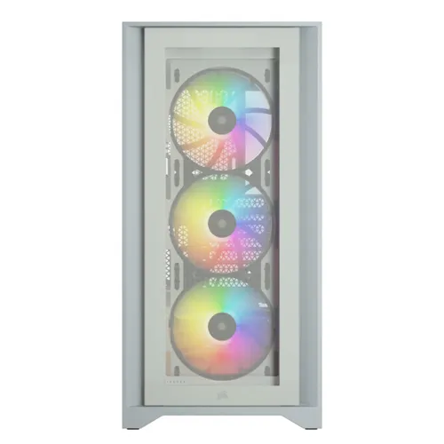 Corsair iCUE4000X RGB Tempered Glass Mid-Tower Gaming Case - White